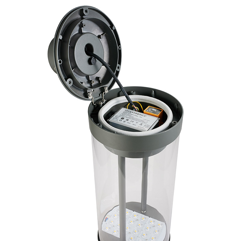 YMLED-6108 알루미늄 PC 본체 LED 포스트 상단 조경 조명